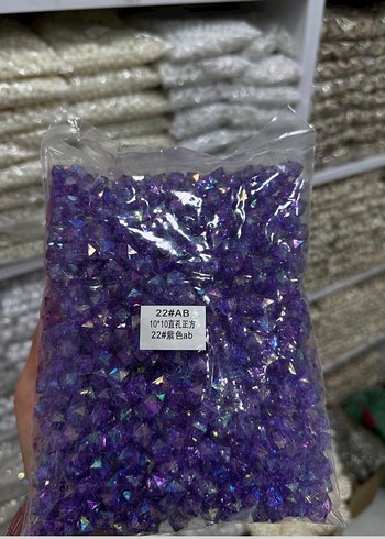 Beden çeşitli Renk janjanlı küp boncuk 10 mm 500 gr