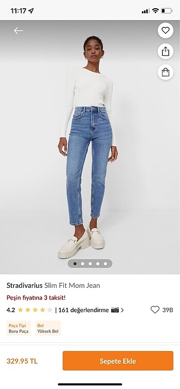 Stradivarius yüksek bel jean