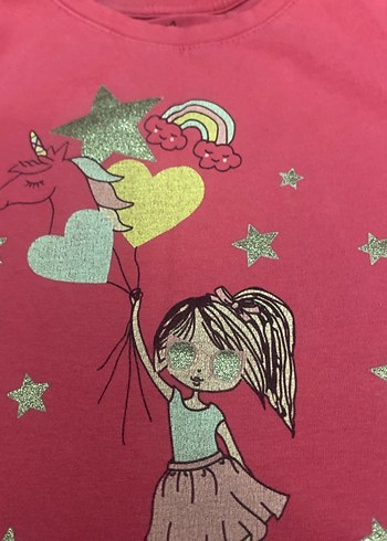 Civil Kız Çocuk Pembe Payetli T-shirt