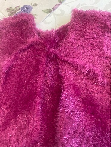 Kız çocuk peluş yelek - Görsel 2