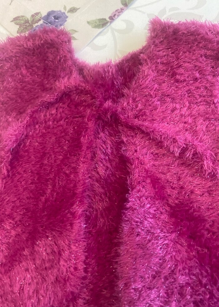 Kız çocuk peluş yelek - Görsel 2