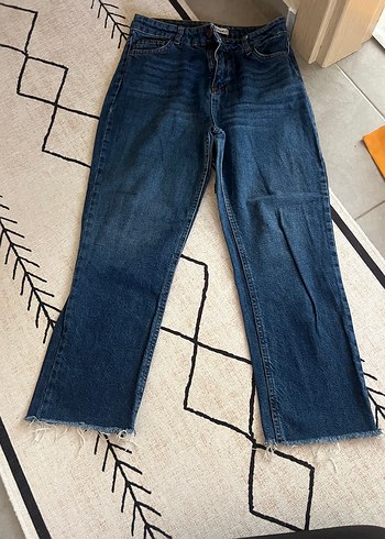 Koton Koyu Mavi Yuksek Bel Denim Jean