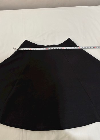 Siyah Pilili Mini Kadın Etek - Görsel 5