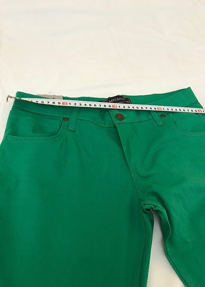 Yeşil kot pantolon - Görsel 3