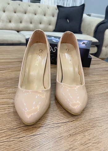 Bej Rugan Stiletto Topuklu Kadın Ayakkabı - Görsel 2