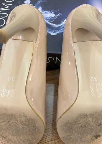 Bej Rugan Stiletto Topuklu Kadın Ayakkabı - Görsel 4