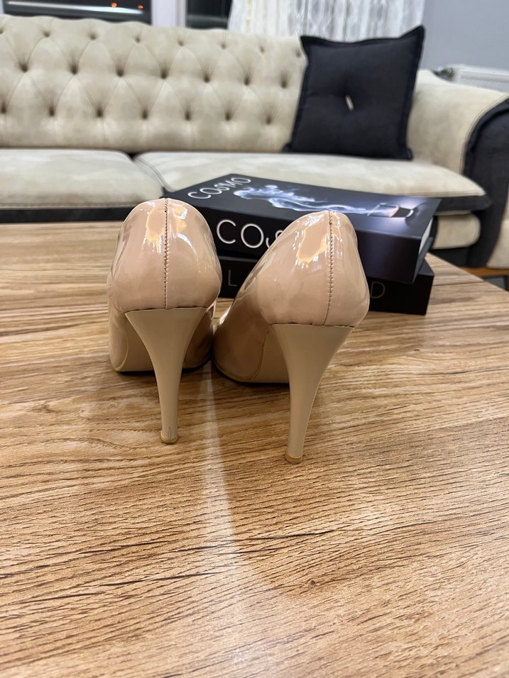 Bej Rugan Stiletto Topuklu Kadın Ayakkabı - Görsel 3