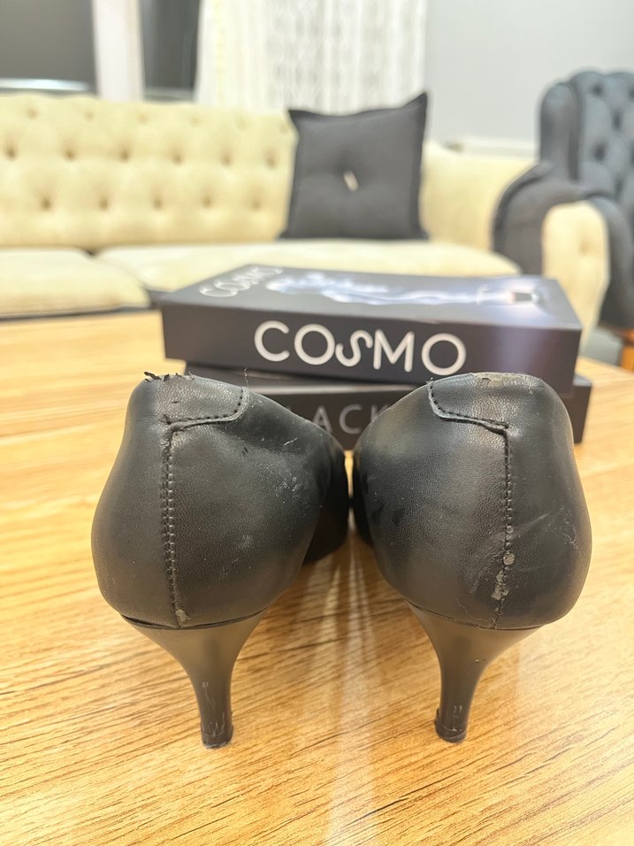 Klasik Siyah Stiletto Topuklu Kadın Ayakkabı - Görsel 3