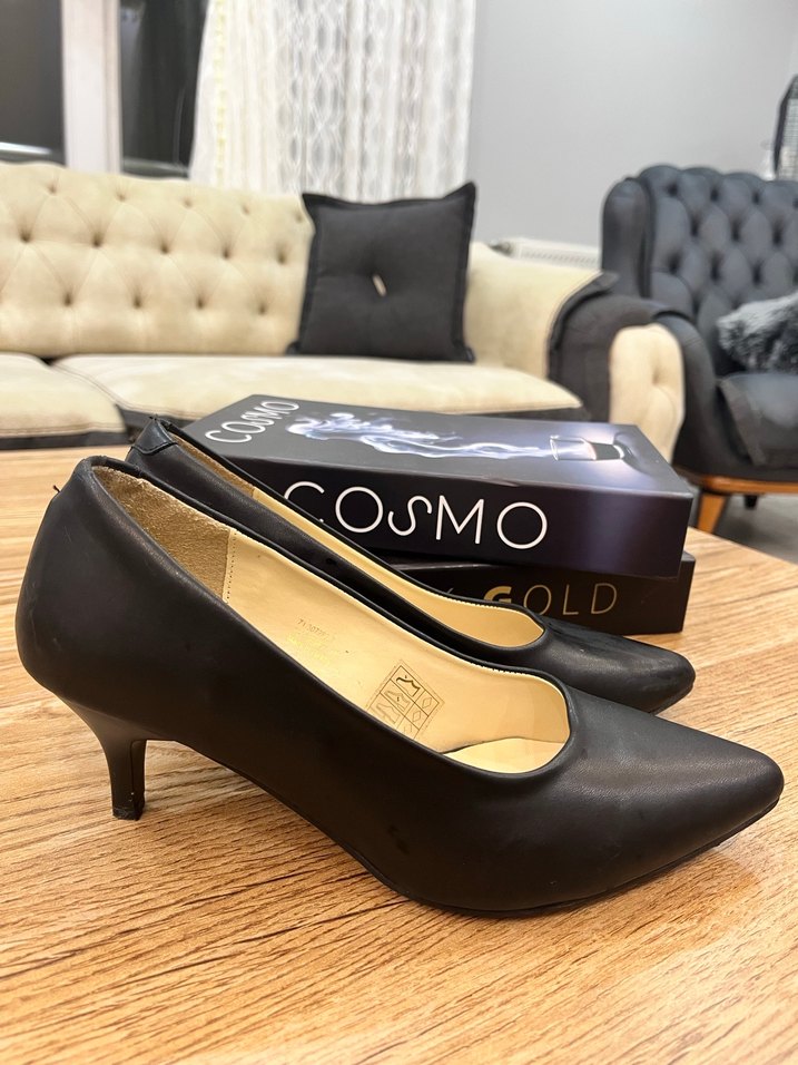 Klasik Siyah Stiletto Topuklu Kadın Ayakkabı - Görsel 2