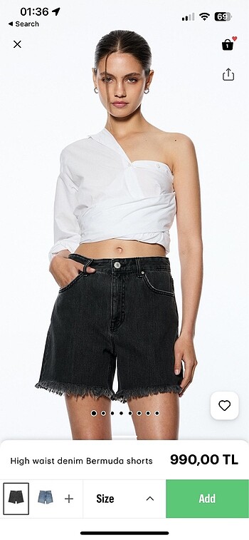 Pull and Bear 1 kere giyilip yikanmis PULL AND BEAR bermuda sort