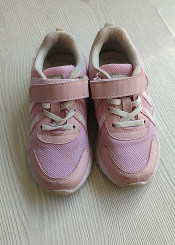 Kız Çocuk Pembe Cırt Cırtlı Spor Ayakkabı