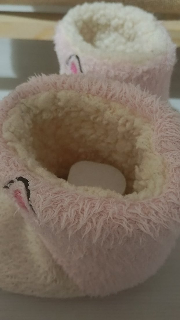 Kız Çocuk Pembe Kürklü Nakışlı Panduf - Görsel 4