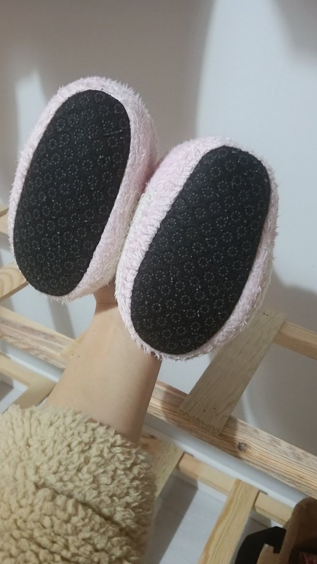 Kız Çocuk Pembe Kürklü Nakışlı Panduf - Görsel 5