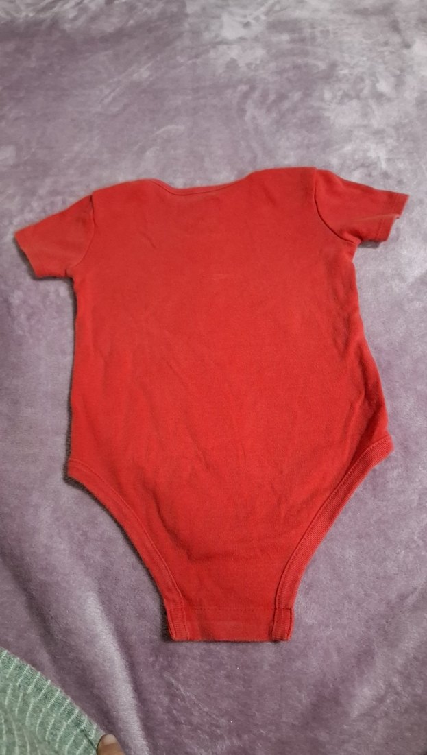 Kırmızı Kısa Kollu Bebek Body - Görsel 4