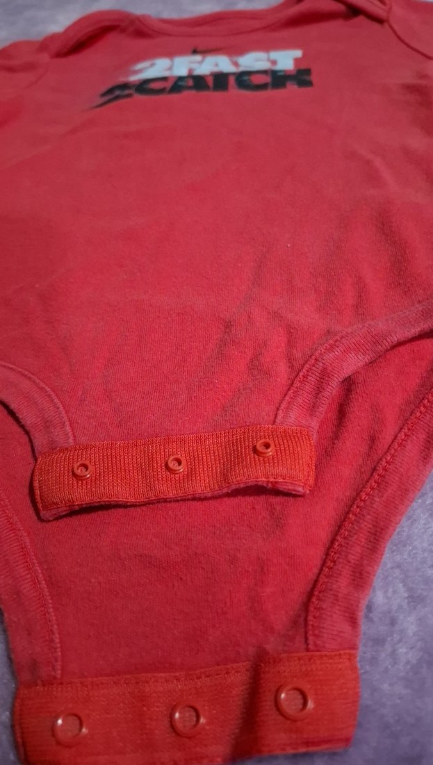 Kırmızı Kısa Kollu Bebek Body - Görsel 2