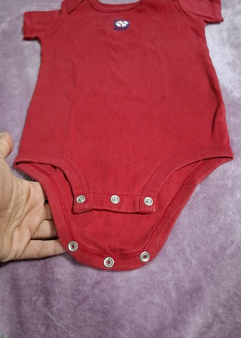 Kısa Kollu Kırmızı Bebek Kız Body - Görsel 4