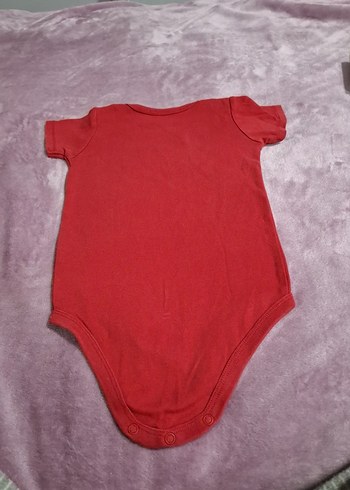 Kısa Kollu Kırmızı Bebek Kız Body - Görsel 5