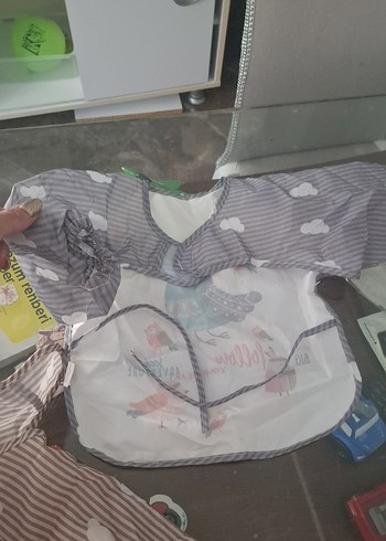 Desenli Kahverengi Bebek Önlüğü - Görsel 7