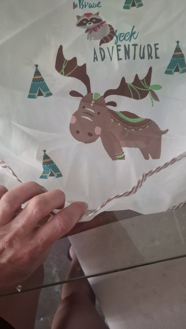 Desenli Kahverengi Bebek Önlüğü - Görsel 3