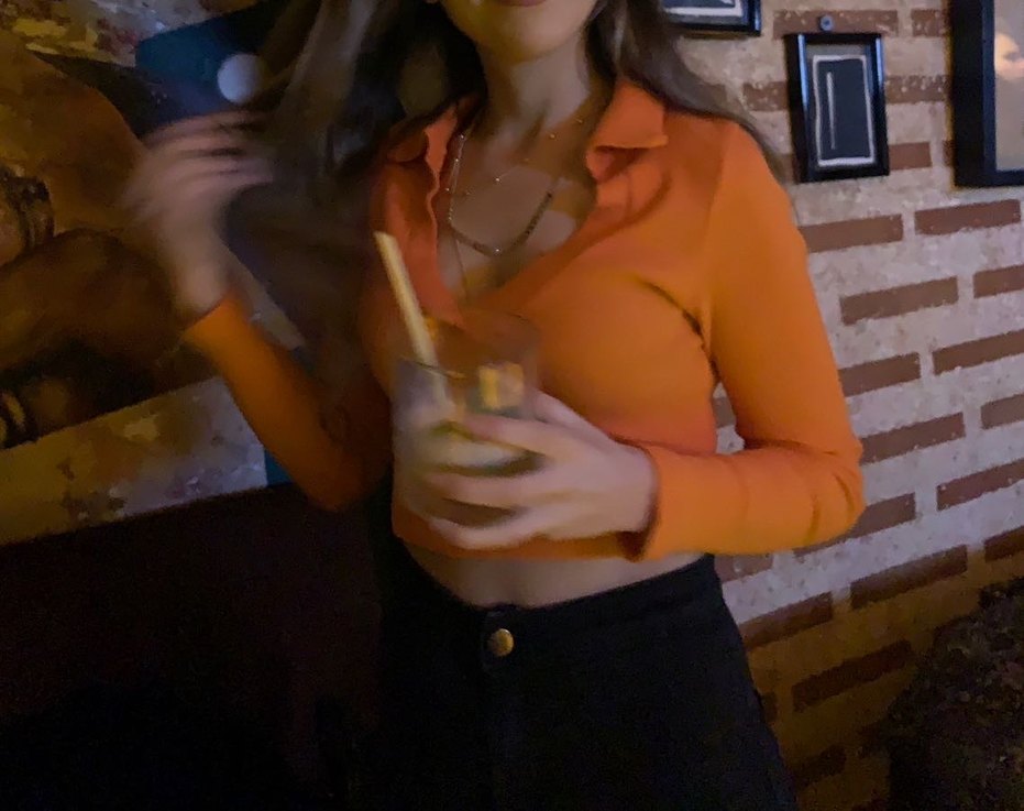 Turuncu crop kazak - Görsel 3