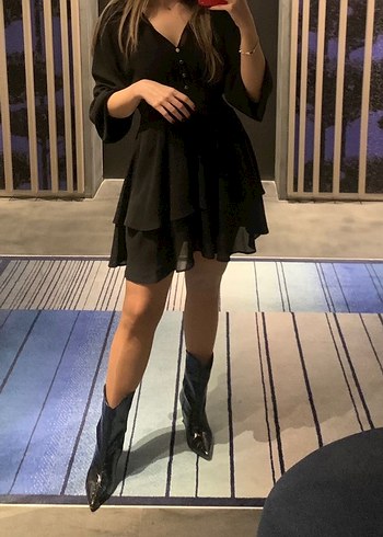 Zara siyah elbise - Görsel 2