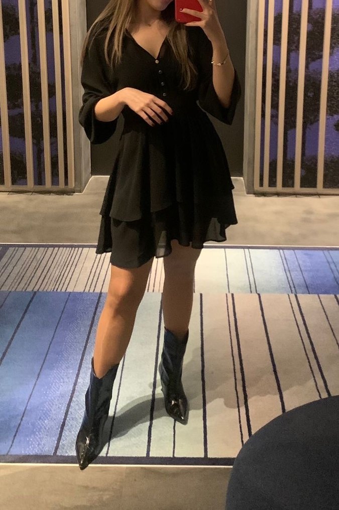 Zara siyah elbise - Görsel 2