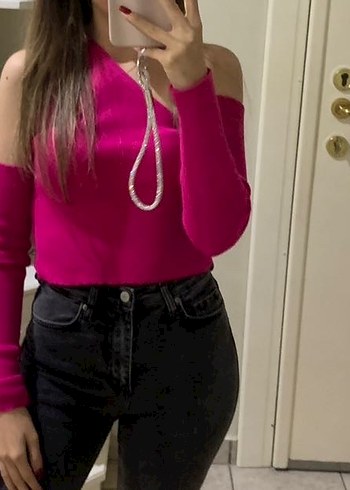 Pembe tek kollu kazak - Görsel 2