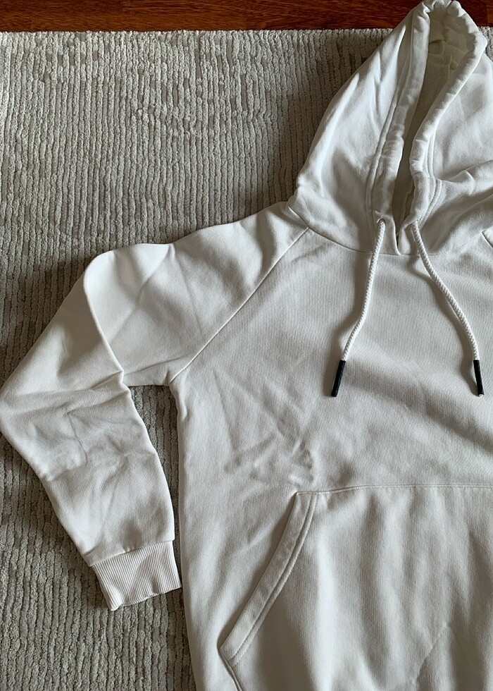 Beyaz sweatshirt - Görsel 2