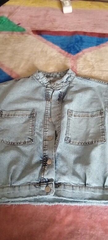 Trendyol & Milla Bayan kot crop ceket 