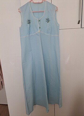 m Beden mavi Renk Vintage Gecelik Sabahlık Takımı