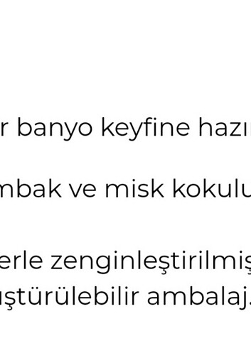  Beden Renk Banyo köpüğü 