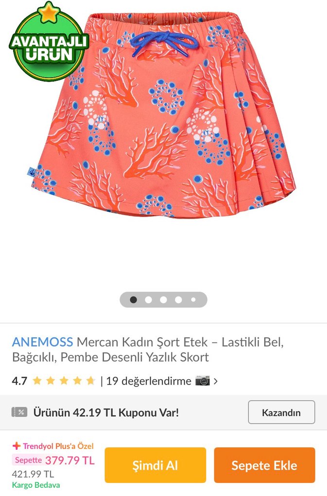 Renkli Baskılı Kadın deniz şortu - Görsel 2