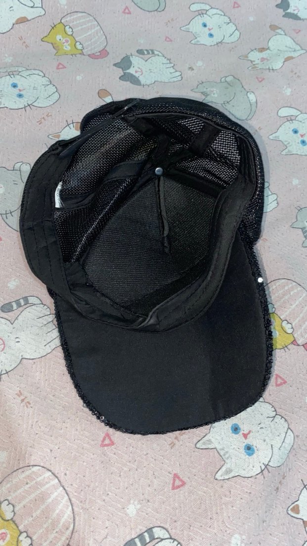 Siyah Payetli Sokak Stili Kadın Şapka - Görsel 2