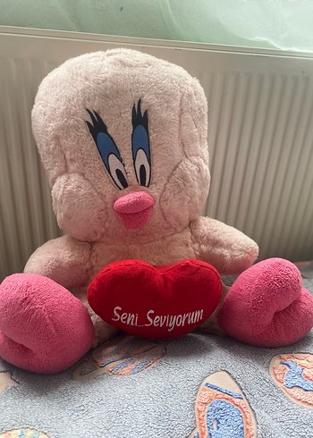 Pembe Peluş Oyuncak Kalpli - Görsel 3