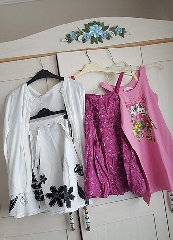 Toplu satış 7 yaş H&M marka elbise askılı tunik ve LCwakiki