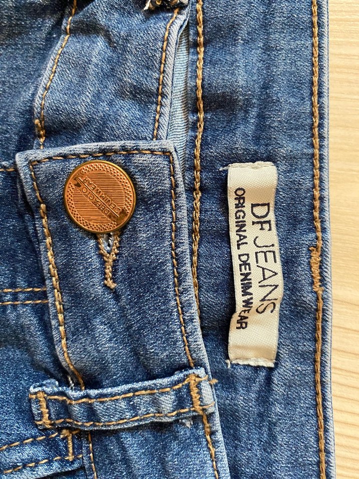 Kadın kot Denim Şort - Görsel 3