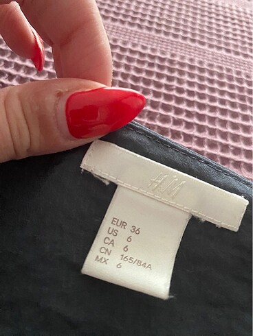 36 Beden H&M gri askılı bluz