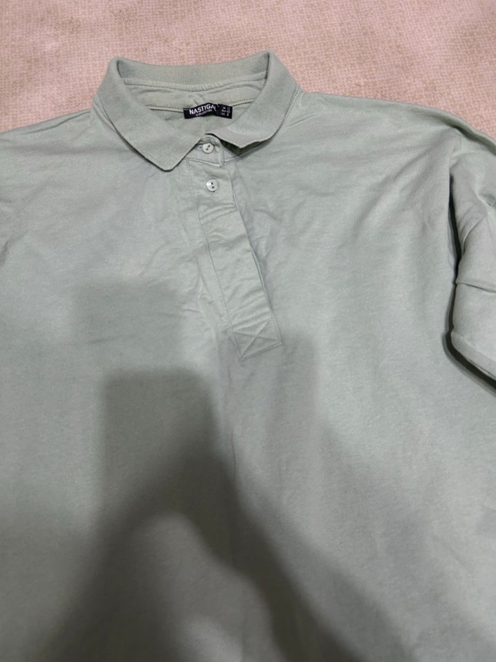 Bej Uzun Kollu  Polo Tişört - Görsel 2