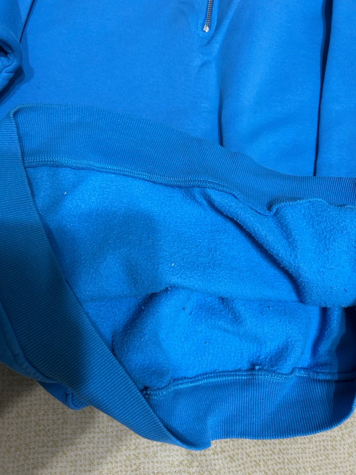 Mavi Yarım Fermuarlı Kadın Sweatshirt - Görsel 3