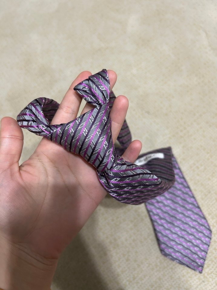 Mor Çizgili Erkek Kravat - Görsel 3