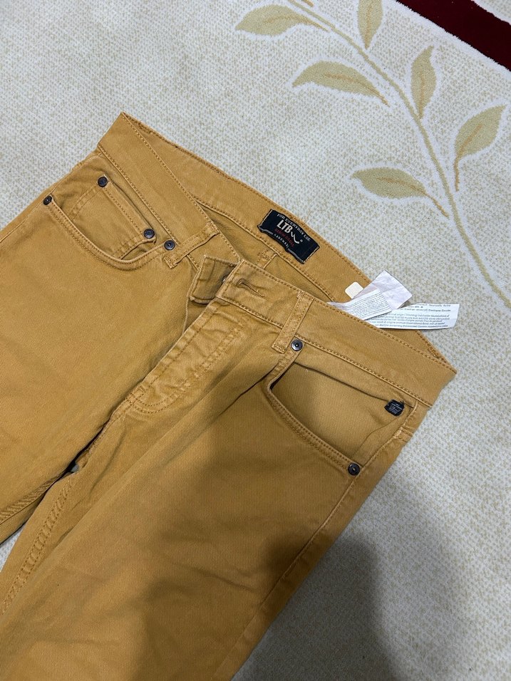 Kemerli Parlak Kahverengi Erkek Pantolon - Görsel 2