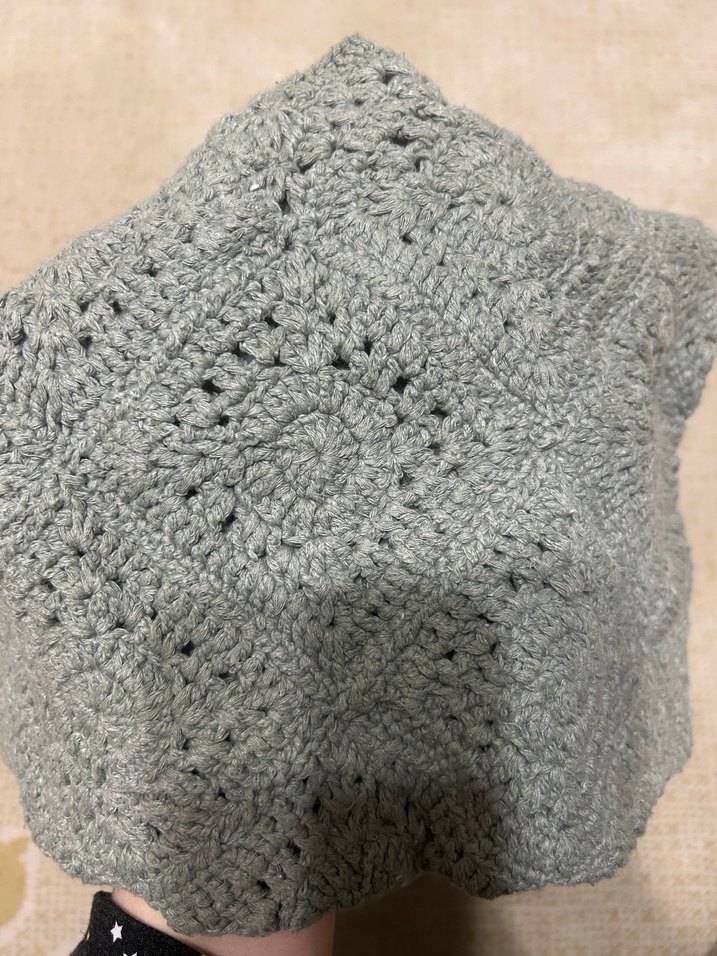 Gri Bohem Dantel Detaylı Örgü Kadın Çanta - Görsel 3