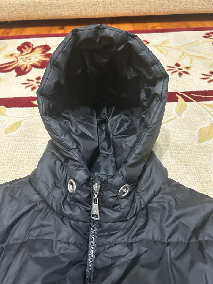 Siyah Kapüşonlu Kadın Kışlık Mont - Görsel 4