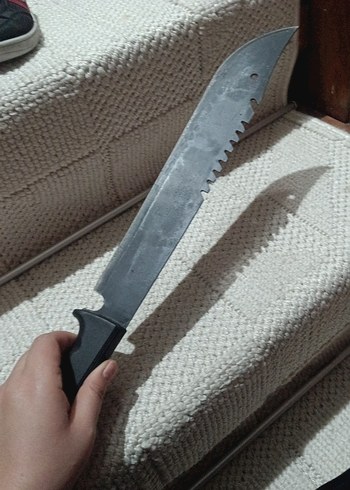 Koyu Gri Saplı Bıçak ve Kılıf - Görsel 3