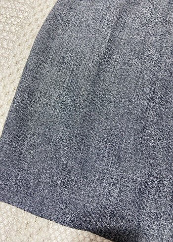 Gri Triko Midi Kadın Etek - Görsel 2