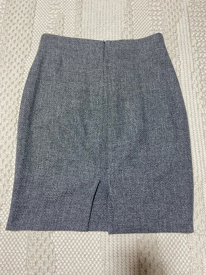 Gri Triko Midi Kadın Etek - Görsel 4