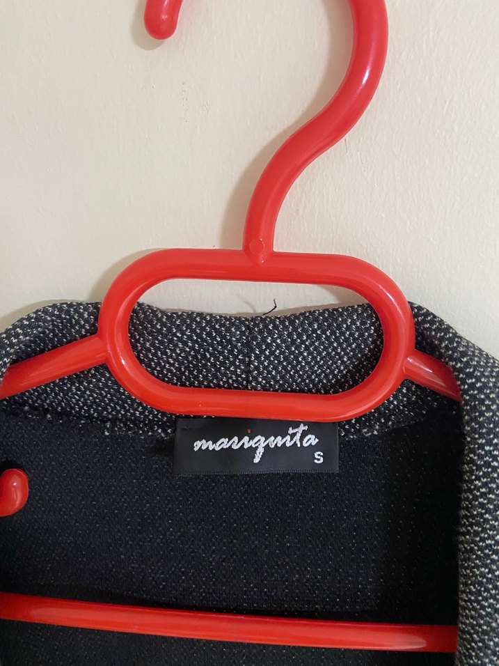 Gri Midi Kadın Kaban Düğmeli, Rahat Kesim - Görsel 2