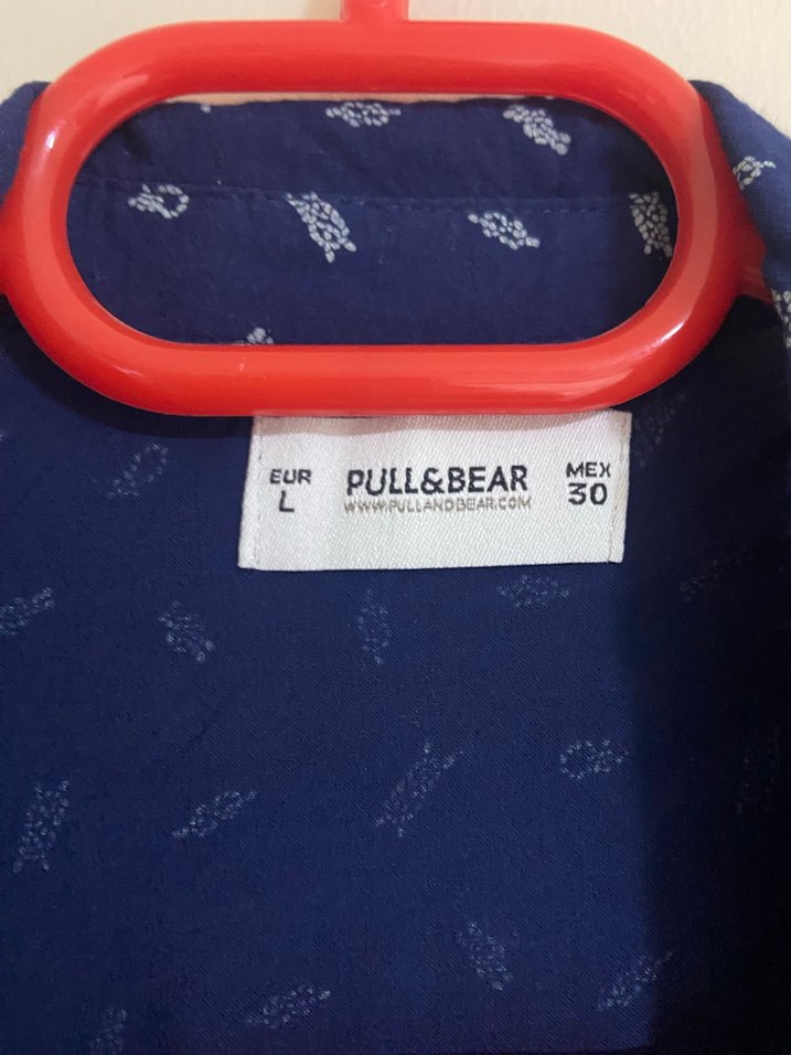 Mavi Uzun Kollu Düğmeli Kadın Gömlek - Görsel 2