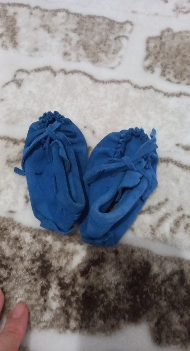 Mavi Erkek Bebek Fırfırlı Patik - Görsel 3