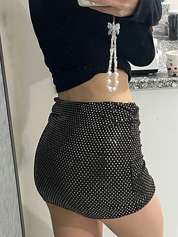 Bershka Pullu mini etek